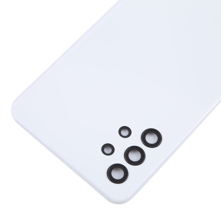 Samsung Galaxy A32 5G Battery Back Cover Replacement with Camera Lens Frame (White) - Professional Installation Recommended