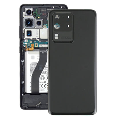 Samsung Galaxy S20 Ultra Battery Back Cover with Camera Lens Frame Replacement (Black) - Quality Checked
