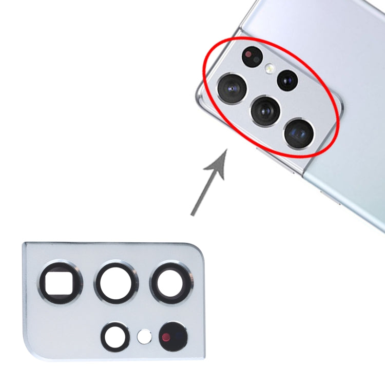 Samsung Galaxy S21 Ultra 5G Camera Lens Cover Replacement - Silver, Fits Perfectly & Easy to Install