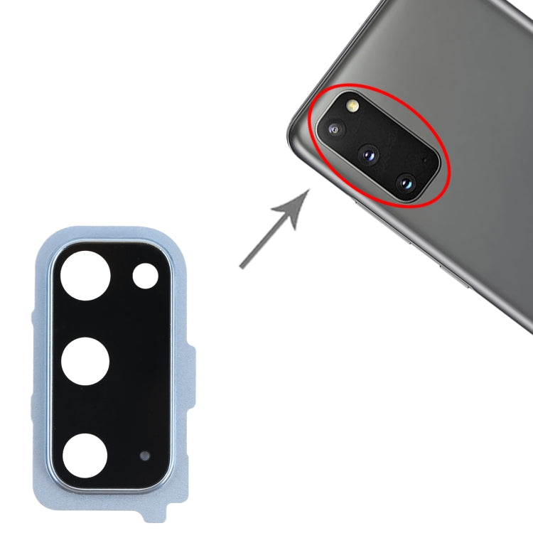 Blue Camera Lens Cover Replacement for Samsung Galaxy S20 - Professional Installation Recommended