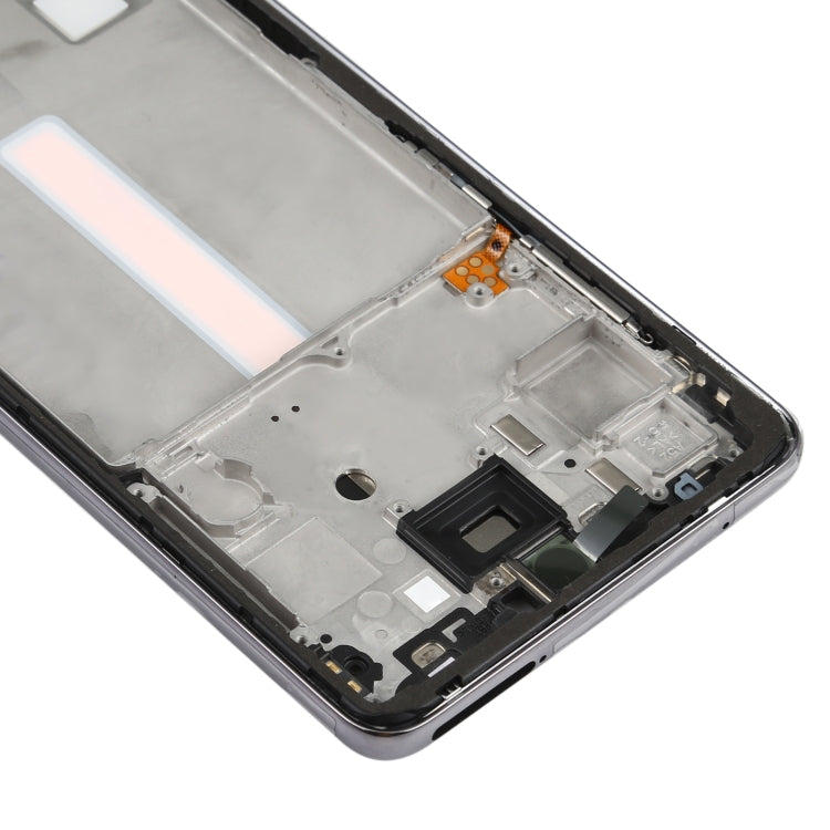 Samsung Galaxy A52 Black Middle Frame Bezel Plate Replacement - Quality Checked Part for Device Repair