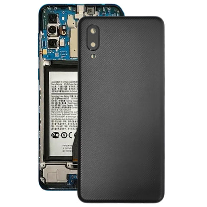 Samsung Galaxy A02 Back Cover Replacement with Camera Lens Frame (Black) - Perfect Fit & Quality Assured