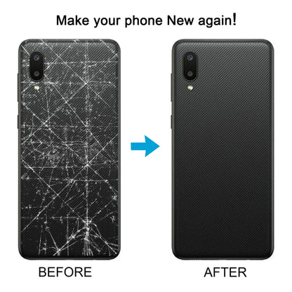 Samsung Galaxy A02 Back Cover Replacement with Camera Lens Frame (Black) - Perfect Fit & Quality Assured