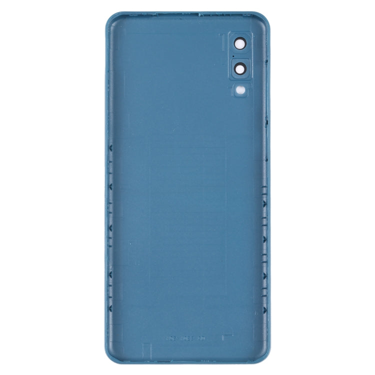 Samsung Galaxy A02 Blue Battery Back Cover with Camera Lens Frame - Durable Replacement Part