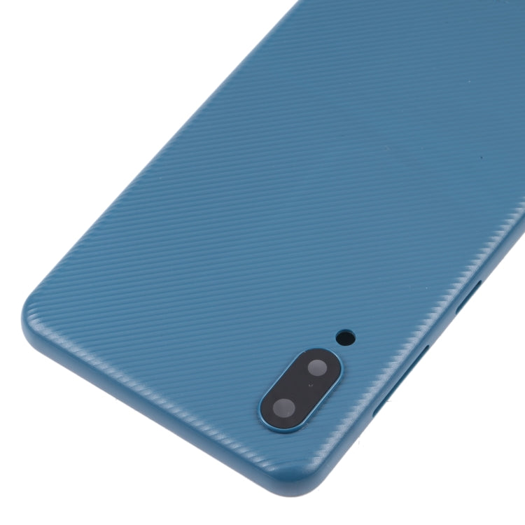 Samsung Galaxy A02 Blue Battery Back Cover with Camera Lens Frame - Durable Replacement Part