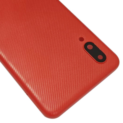 Samsung Galaxy A02 Red Battery Back Cover with Camera Lens Frame - Compatible Replacement Part