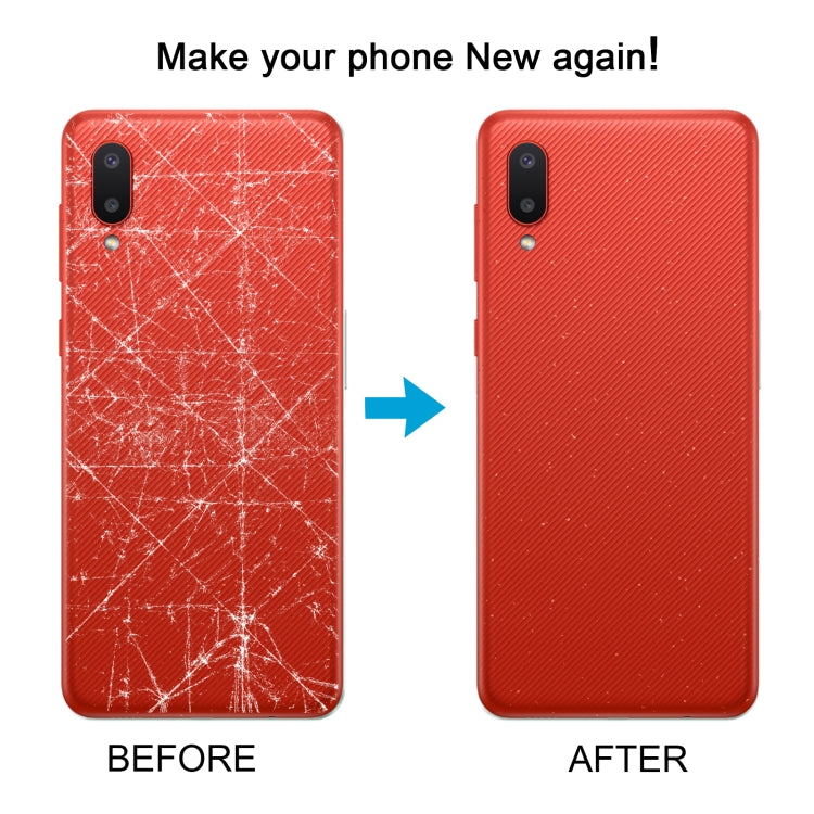 Samsung Galaxy A02 Red Battery Back Cover with Camera Lens Frame - Compatible Replacement Part