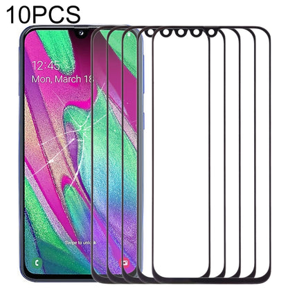 10pcs Black Front Screen Outer Glass Lens Replacement for Samsung Galaxy A40 - Quality Checked