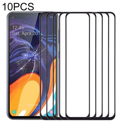 10pcs Black Front Screen Outer Glass Lens for Samsung Galaxy A60 - Replacement & Repair Kit