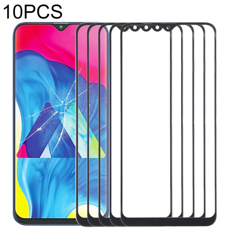 Samsung Galaxy M10 Front Screen Outer Glass Lens (10pcs, Black) - Replacement for Broken Screens