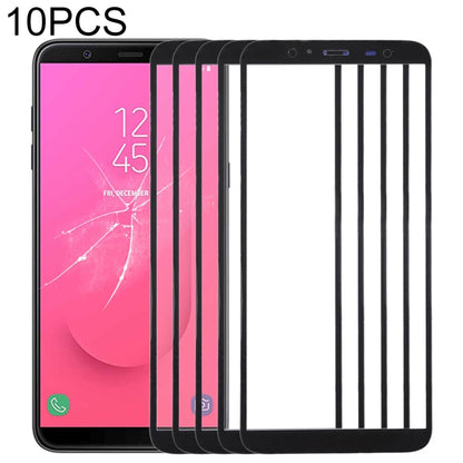 10pcs Black Front Screen Outer Glass Lens for Samsung Galaxy J8 (J810F/DS, J810Y/DS, J810G/DS) Replacement