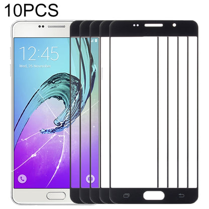 10pcs Black Front Screen Outer Glass Lens for Samsung Galaxy A7 (2016) / A710 - Replacement Part