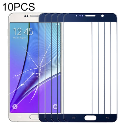 Dark Blue Front Screen Outer Glass Lens for Samsung Galaxy Note 5 - 10pcs Replacement Kit