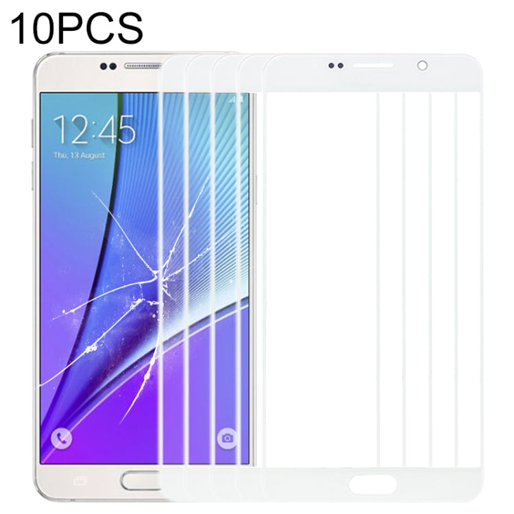 Samsung Galaxy Note 5 Front Screen Outer Glass Lens Replacement (10pcs, White) - Repair Kit