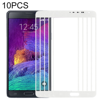 10pcs Outer Glass Lens Replacement for Samsung Galaxy Note 4 / N910 - Front Screen (White)