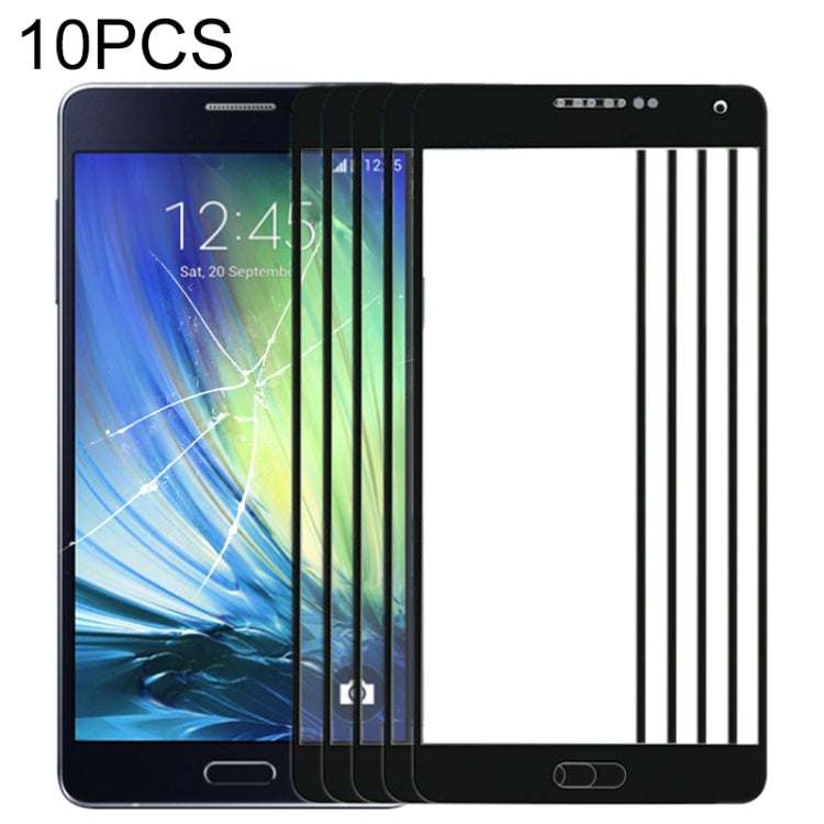 Samsung Galaxy A7 (2015) Replacement Front Screen Outer Glass Lens - 10pcs (Black)