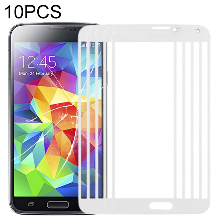 10pcs White Front Screen Outer Glass Lens for Samsung Galaxy S5 / G900 - Replacement, Tested, and Ready to Install
