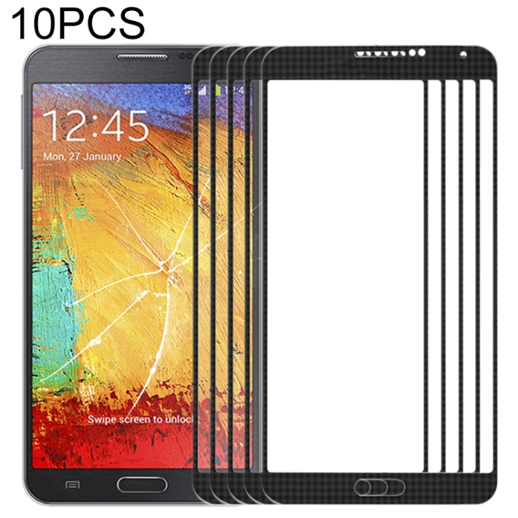 Samsung Galaxy Note III / N9000 Replacement Front Screen Outer Glass Lens (Black) - 10 Pack
