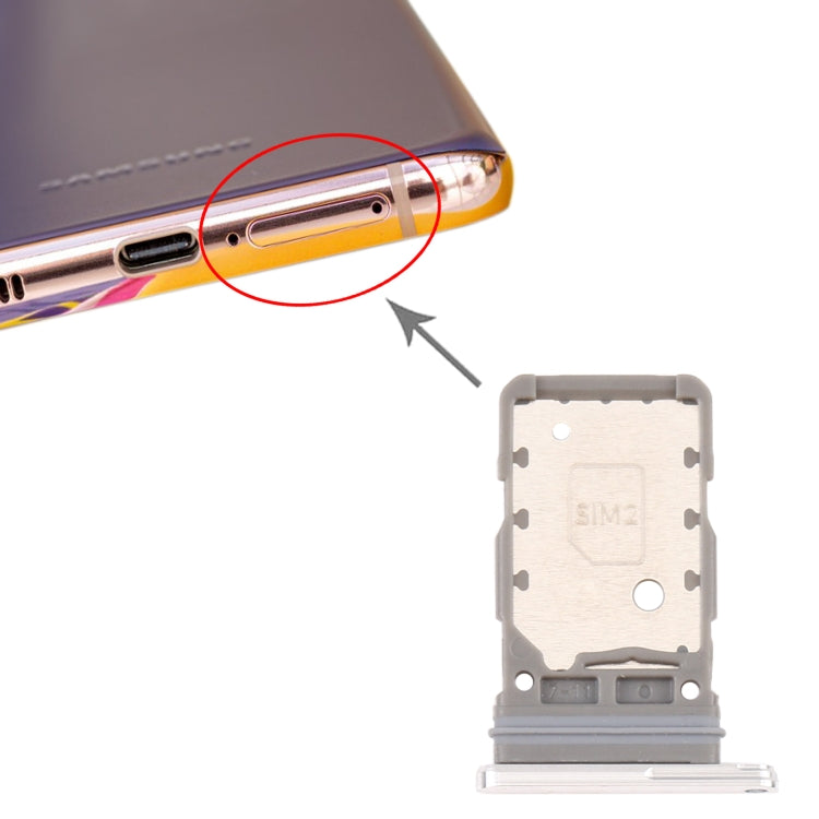 Samsung Galaxy S21 / S21+ / S21 Ultra SIM Card Tray Replacement (Silver) - Professional Installation Recommended
