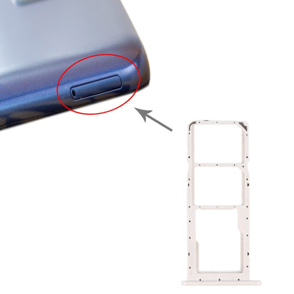 White SIM Card Tray + Micro SD Card Tray for Samsung Galaxy A02s SM-A025 - Replacement Parts