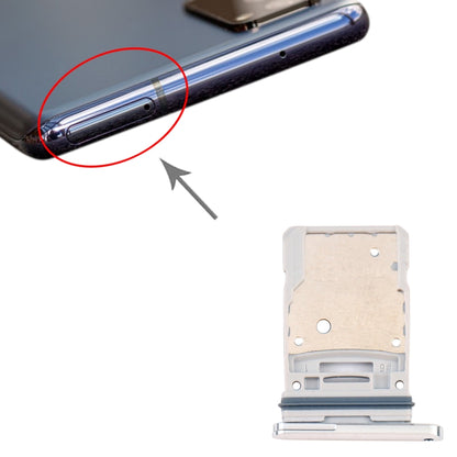 Samsung Galaxy S20 FE 5G SM-G781B SIM Card Tray + Micro SD Card Tray (Silver) - Replacement Part