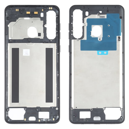 Samsung Galaxy A21 SM-A215 Black Middle Frame Bezel Plate Replacement - Compatible & Quality Checked