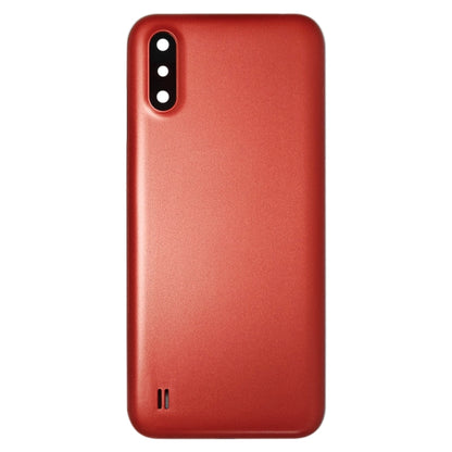 Samsung Galaxy A01 SM-015F Replacement Battery Back Cover with Camera Lens Frame (Red) - Perfect Fit