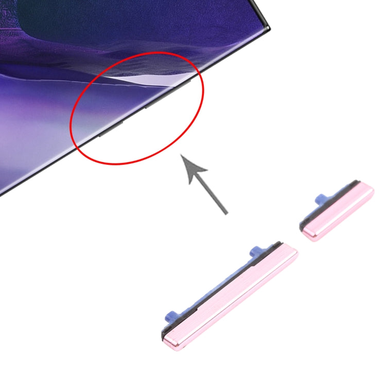 Replacement Pink Power & Volume Control Buttons for Samsung Galaxy Note20 Ultra