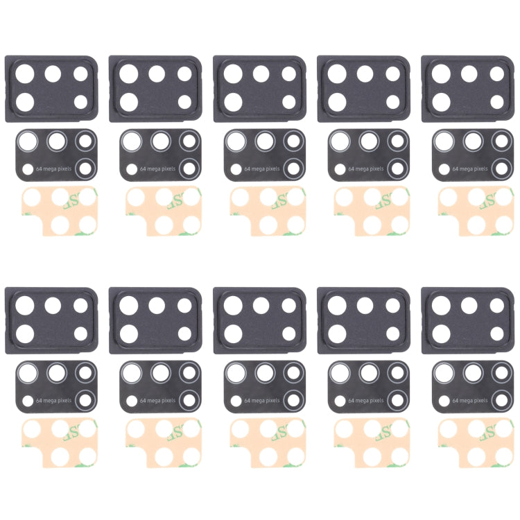 10-Pack Black Camera Lens Cover for Samsung Galaxy M31 / M31 Prime SM-M315 - Replacement Parts