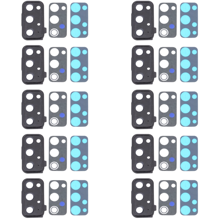 10pcs Black Camera Lens Covers for Samsung Galaxy S20 FE 5G SM-G781 - Replacement Parts