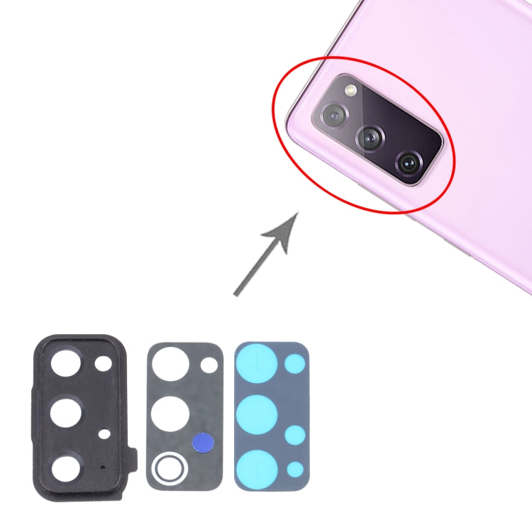 10pcs Black Camera Lens Covers for Samsung Galaxy S20 FE 5G SM-G781 - Replacement Parts