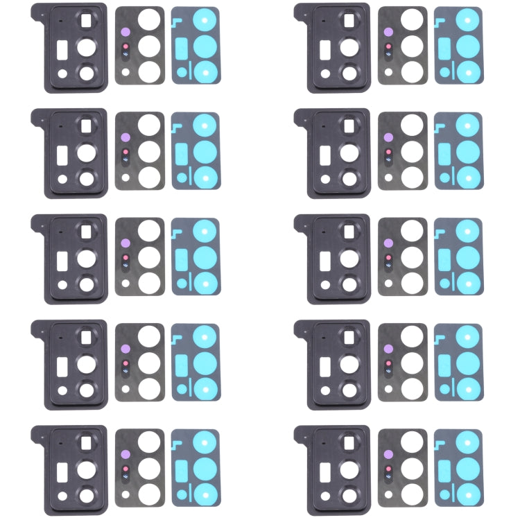 Samsung Galaxy Note20 Ultra 5G SM-N986 Camera Lens Cover Replacement (Black) - 10pcs Set