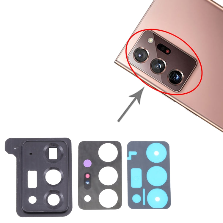Samsung Galaxy Note20 Ultra 5G SM-N986 Camera Lens Cover Replacement (Black) - 10pcs Set