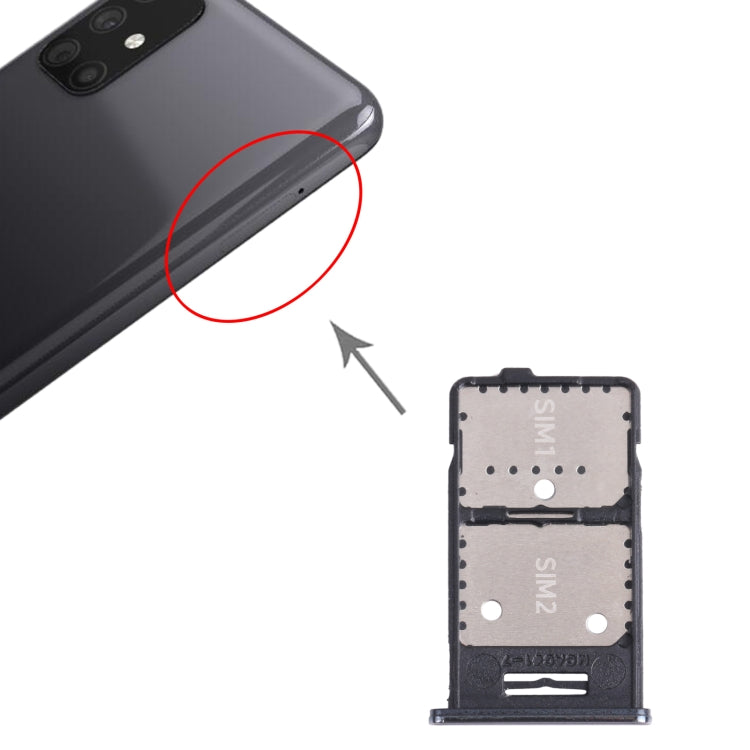 Samsung Galaxy M31s SM-M317 SIM Card Tray & Micro SD Card Tray Replacement (Silver) - Compatible Parts