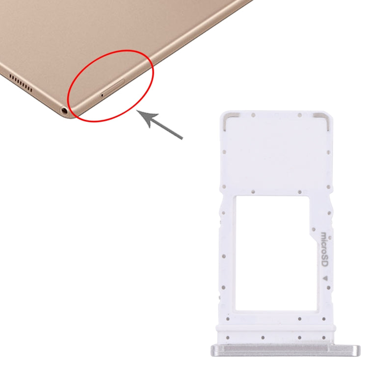 Samsung Galaxy Tab A7 10.4 (2020) SM-T505 Micro SD Card Tray Replacement - White, Fully Compatible