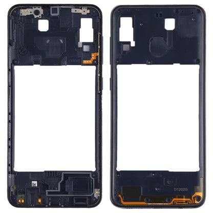 Black Middle Frame Bezel Plate Replacement for Samsung Galaxy A20 - Quality Checked & Ready to Install