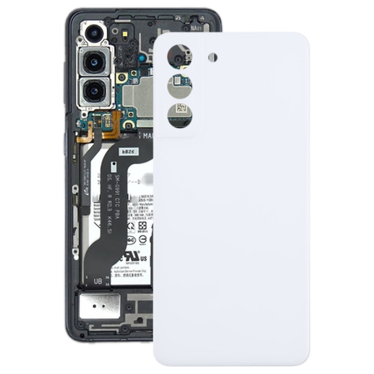 Samsung Galaxy S21 FE 5G (SM-G990B) White Battery Back Cover Replacement - Perfect Fit, Professional Installation Recommended