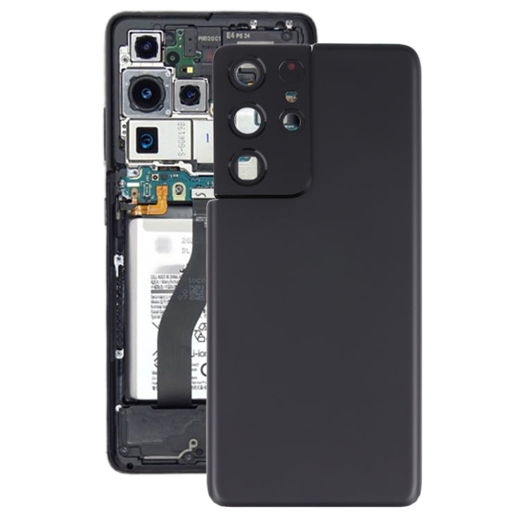 Samsung Galaxy S21 Ultra 5G Replacement Battery Back Cover with Camera Lens Frame (Black) - Professional Installation Recommended