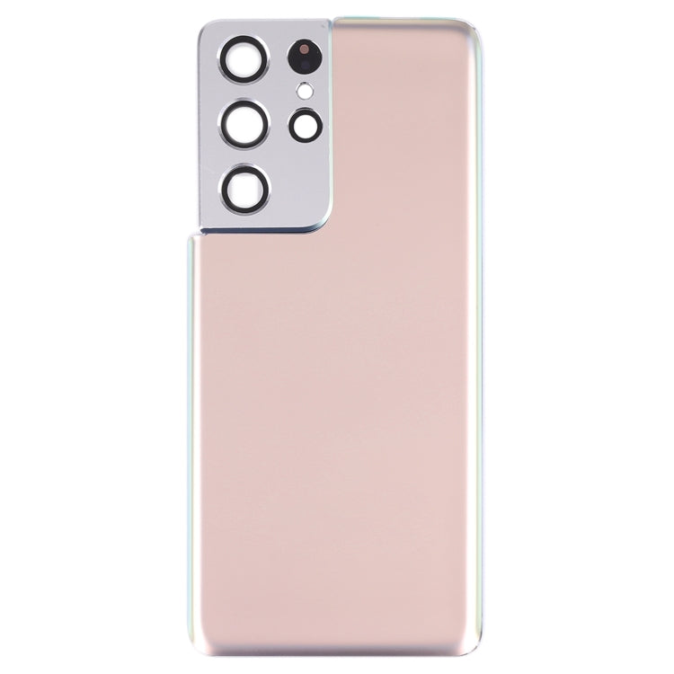 Gold Battery Back Cover with Camera Lens Frame for Samsung Galaxy S21 Ultra 5G - Replacement Housing