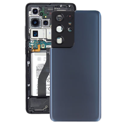 Samsung Galaxy S21 Ultra 5G Battery Back Cover Replacement with Camera Lens Frame (Blue) - Professional Installation Recommended