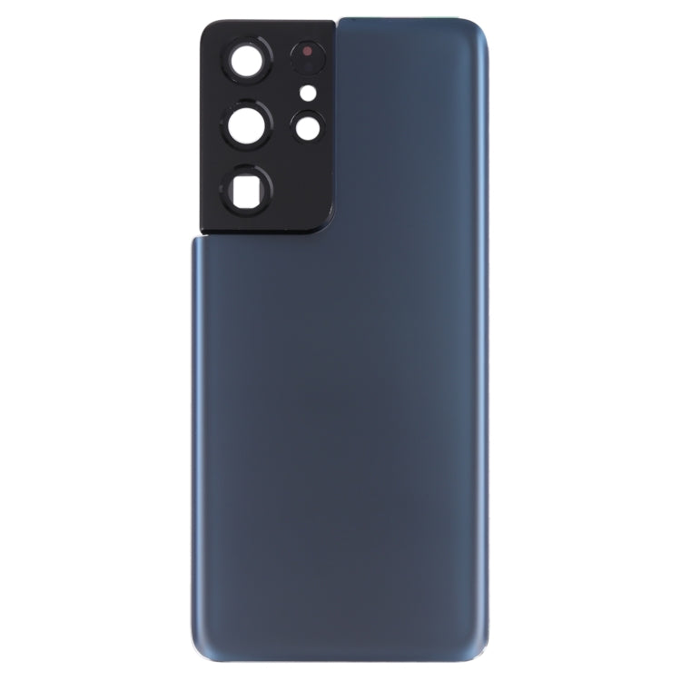 Samsung Galaxy S21 Ultra 5G Battery Back Cover Replacement with Camera Lens Frame (Blue) - Professional Installation Recommended