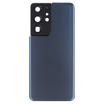 Samsung Galaxy S21 Ultra 5G Battery Back Cover Replacement with Camera Lens Frame (Blue) - Professional Installation Recommended