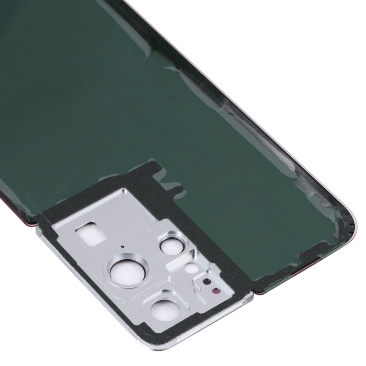 Samsung Galaxy S21 Ultra 5G Battery Back Cover Replacement with Camera Lens Frame (Red) - Professional Installation Recommended