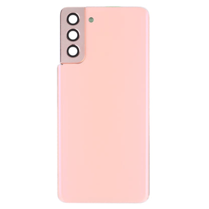Pink Battery Back Cover Replacement for Samsung Galaxy S21+ 5G with Camera Lens Frame