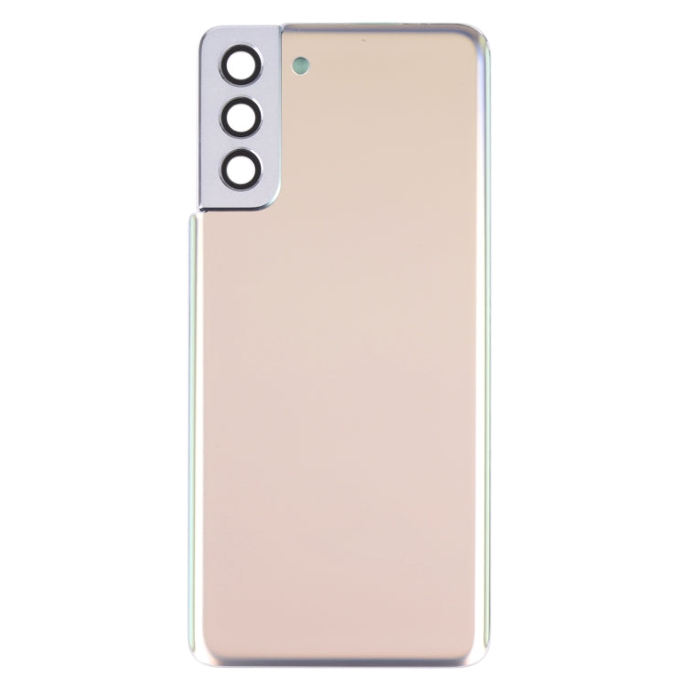 Gold Battery Back Cover Replacement for Samsung Galaxy S21+ 5G with Camera Lens Frame - Professional Installation Recommended