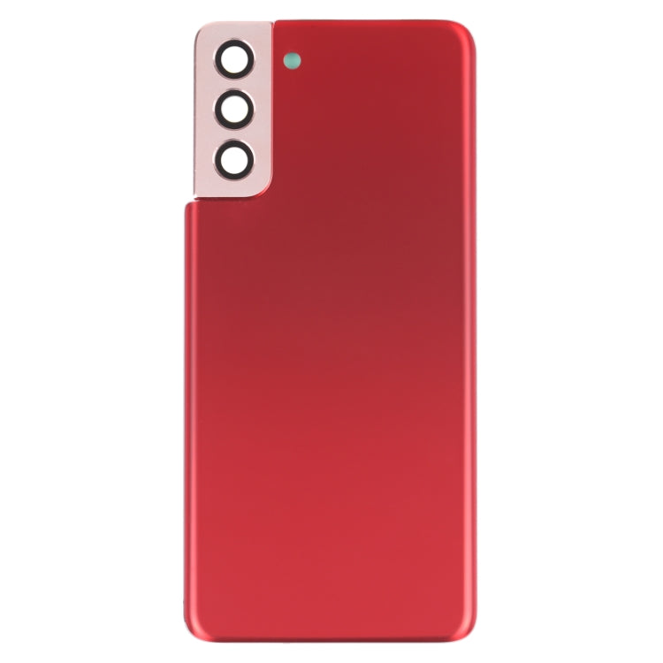 Samsung Galaxy S21+ 5G Red Battery Back Cover Replacement with Camera Lens Frame - Professional Installation Recommended