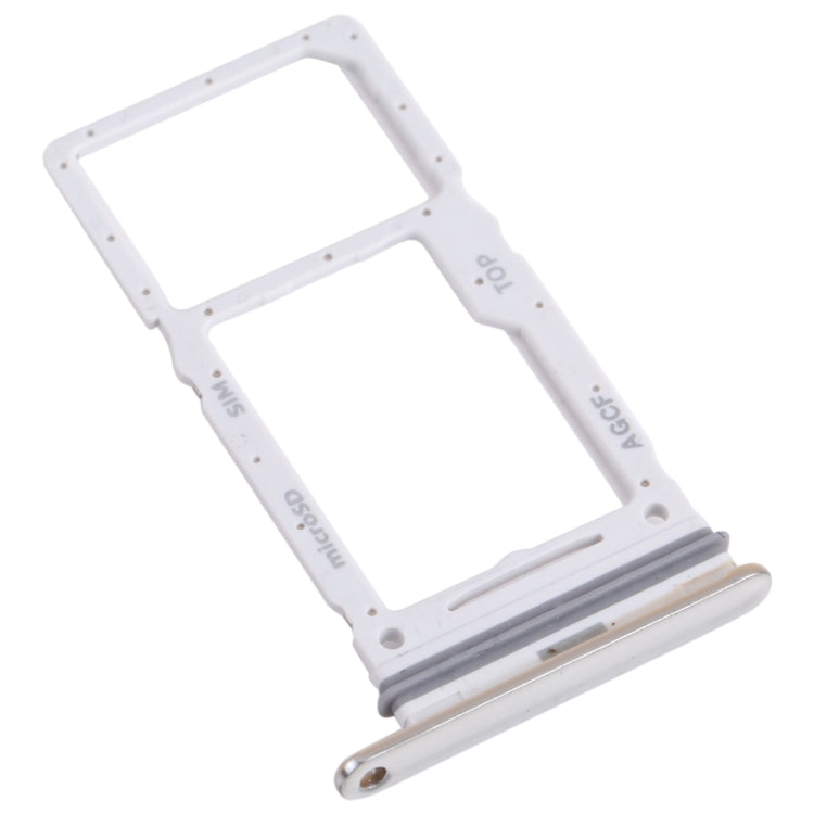 Original SIM Card Tray + Micro SD Card Tray for Samsung Galaxy A73 5G SM-A736B (White) - Replacement Part