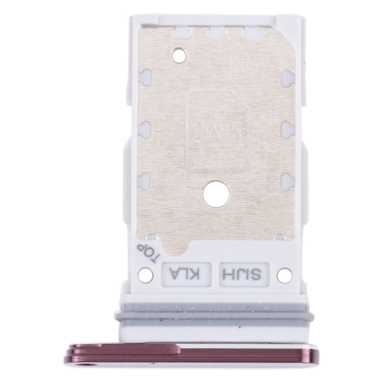 Original SIM Card Tray + SIM Card Tray for Samsung Galaxy S22 Ultra 5G SM-S908B (Purple) - Replacement Part