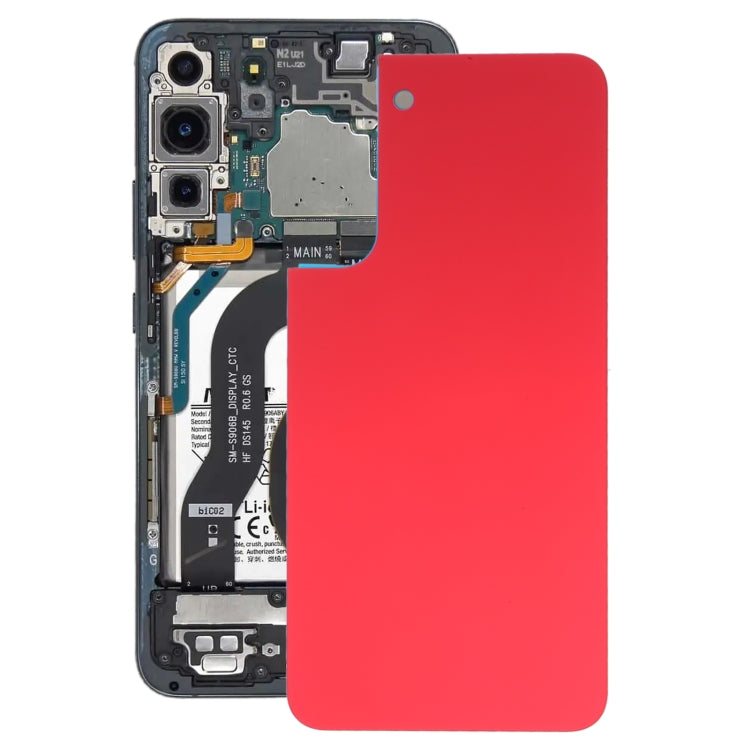 Red Battery Back Cover Replacement for Samsung Galaxy S22+ 5G - Professional Installation Recommended