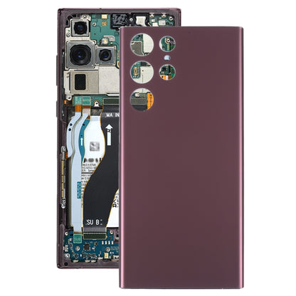 Samsung Galaxy S22 Ultra 5G Battery Back Cover Replacement (Dark Red) - Compatible, Quality Checked, Professional Installation Recommended